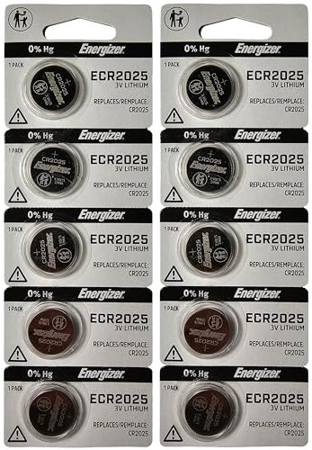 Energizer ECR2025 - Batteria, 3 V, 2025, al litio, 163 mAh, confezione da 10