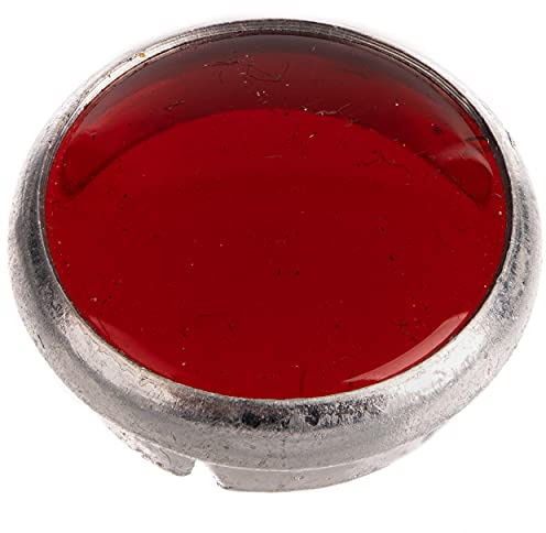 Kontrollglas Rot - PVC in Alueinfassung - für Ø16mm-Bohrung - passend für AWO, RT, BK, R35, Schwalbe KR51/1, Star, Habicht, Sperber