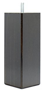 La Fabrique de Pieds Jeu de 4 Pieds de Lit, Bois, Teinte Wengé, 15 x 5,5 x 5,5 cm