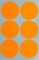 Aufkleber Neon Orange 50 mm runde Etiketten – 5 cm Sticker 180 Stück von Royal Green