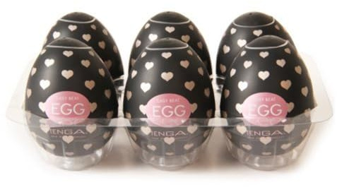 TENGA Eier Lovers Einweg-Masturbationshilfe für Männer, Schwarz (6er Pack)