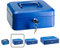 ARREGUI Elegant C9225 Geldkassette aus Stahl | Geldbox | 20 cm breit | Abschließbare Kasse mit Geldeinsatz | Geldkassette mit Schlüssel und Münzeinsatz/Geldeinsatz | Geldkasse | blau