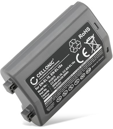 subtel, Batterie pour Caméra, Compatible avec Nikon D850, D500, D800, D810, Z 9, EN-EL18, D4 (10.8V, 2600mAh)