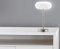 Trango 2017-92 LED-Schreibtischlampe in Nickel matt mit satinierte Glasschirm inkl. ON/OFF Schnurschalter *MIAMI* Tischleuchte, Nachttisch & Fensterbank Lampe incl. 1x 5 Watt LED Modul 3000K warmweiß