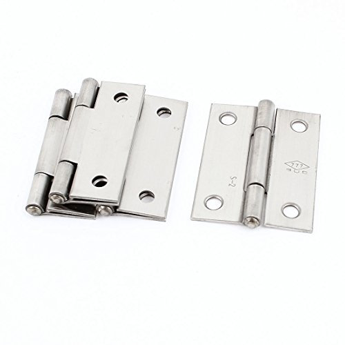 sourcing map 4 Stücke Hardware Edelstahl Metall Türangel Torangel Einstemmband Türband 2