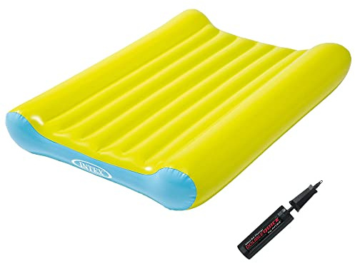 Intex Couchage in Matelas à Langer Gonflable + Pompe Green/Blue