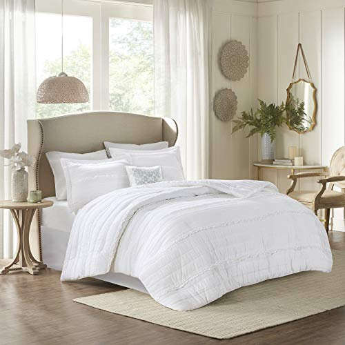 Madison Park All-Season Down Alternative White King Comforter Set, 5pc