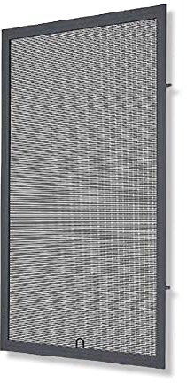 Fliegengitter- Fenster- Mücken- Insektenschutz- Alu- Anthrazitgrau RAL7016 optimal für Rolläden (100cm x 120cm, + 19mm Einhängewinkel)