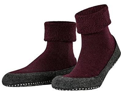 FALKE Herren Stoppersocken Cosyshoe M Hp Wolle rutschhemmende Noppen 1 Paar, Rot Barolo 8596, 43/44 EU