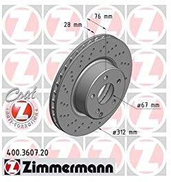 Zimmermann 400 3607 20 Disc Brake Rotor