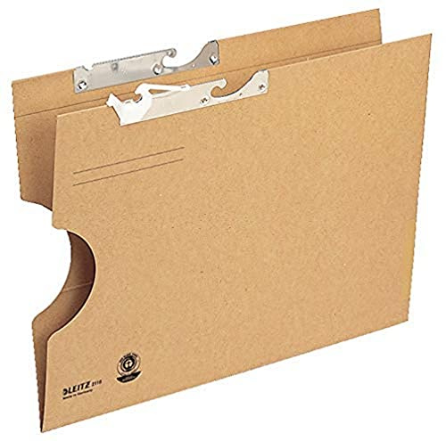 Esselte Leitz Pendelmappe extra groß, seitlich offen, Natronkarton, naturbraun