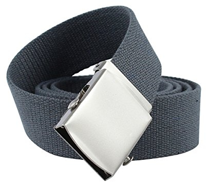 YEHMAN Unisex Gürtel Canvas Belt militärisches Design, mit Metall Gürtelschnalle Taktischer Gurtel Outdoor Sportarten Stufenlos Verstellbarer Länge 120 cm Breite 3.5 cm - Grau
