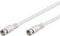 Goobay BKF - Cable conector de satélite (conector F macho a conector F macho, 0.5 m), blanco