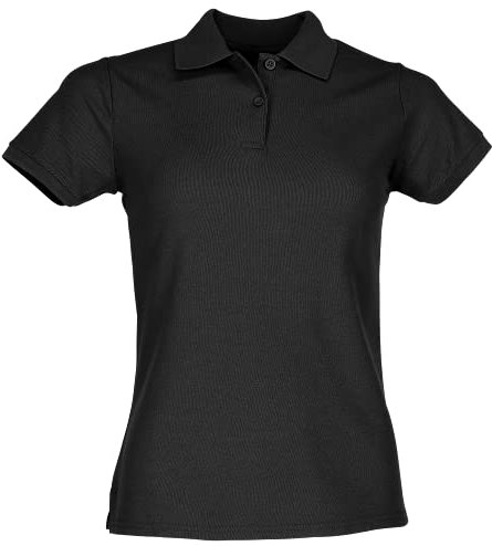 Fruit of the Loom - SS092M - Polo - Femme - Noir - Noir - 44 (Taille fabricant: L)