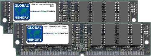 128MB (2 x 64MB) DRAM SIMM MEMORY RAM KIT COMPATIBLE WITH CISCO 5000/5500 SERIES SWITCHES (MEM-C5K-NAM-UPGD)