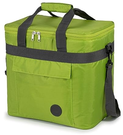 outdoorer Kühltasche Cool Butler - Isoliertasche, Thermotasche, Picknicktasche für Lebensmitteltransport, faltbar (grün, 25 l)