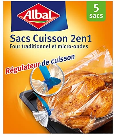 Albal - 5 Sacs Cuisson au Four 2 en 1 - Cuisson savoureuse sans matières grasses - Four et micro-ondes