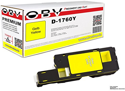 OBV Kompatibel Toner ersetzt Dell 593-11143 W8X8P für C1760 C1760nw C1765 C1765nf C1765nfw - gelb 1400 Seiten