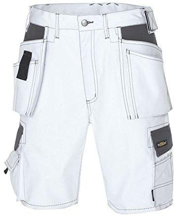 teXXor Canvas Shorts Bermuda, kurze Arbeits / Berufshose, Größe 62, weiß / grau, 4344