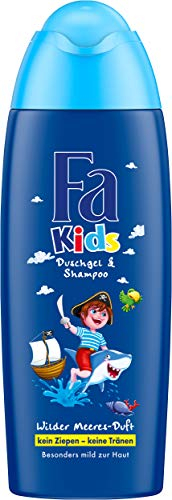 Fa Kids Duschgel und Shampoo, Pirat Wilder Meeresduft, 6er Pack (6 x 250 ml)