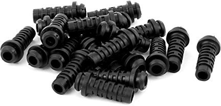 uxcell a16011800ux0237 Rubber Strain Relief Cord Boot Protector Cable Sleeve 27x8x5mm 20pcs (Pack of 20)