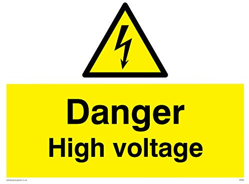 Viking Schilder we90-a3l-ac Danger High Voltage Schild aus Aluminium, Composite, 300 mm H x 400 mm W