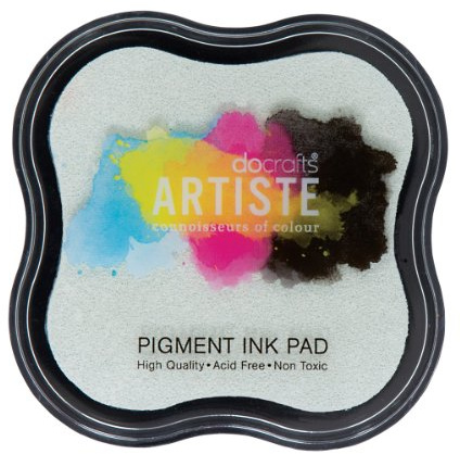 Artiste Pigment Clear Emboss Ink Pad for Stamping, Embossing Powders, Crafting Supplies, Highly Pigmented, for Use with Clear Stamps, Rubber Stamps, Ink Pads are Safe Non-Toxic Acid-Free