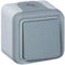 Legrand 069720 Poussoir Étanche No, Plexo Complet Saillie, 10A, Gris