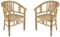 2er Spar-Set Gartenstuhl Sessel aus Teak Holz mit Armlehnen Moreno Braun