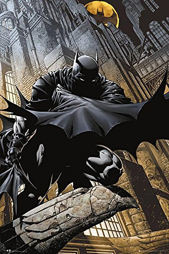 Batman Poster Gotham Stalker (Comic) (61cm x 91,5cm) + 2 St. Schwarze Posterleisten mit Aufhängung