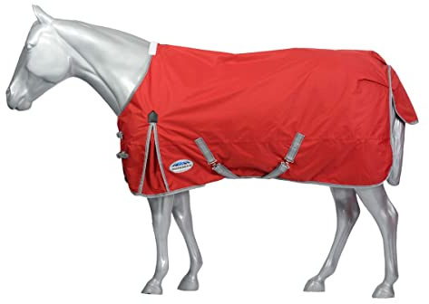 Weatherbeeta Comfitec Klassische Standard-Pferdedecke, leicht, Red/Silver/Navy