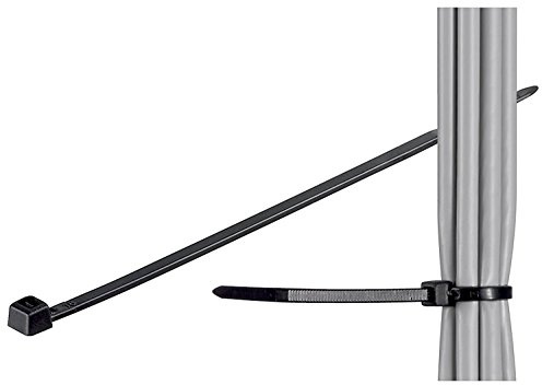 Fixpoint Cable tie,weather resistant nylon,black, length 280 mm width 4,8 mm KB 280 4.8 B black UV (100 pcs.)