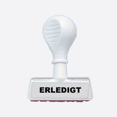 WEDO Stempel Text Erledigt Abdruck 45 mm