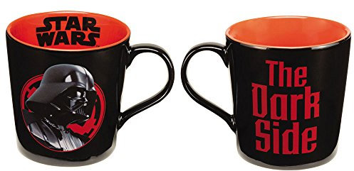 Vandor 99661 Star Wars Darth Vader The Dark Side 12 oz Ceramic Mug, Black and Red