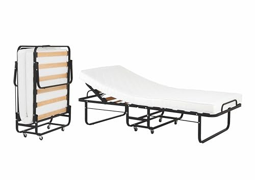 TOPANBIETER 999 Klappbett 90 x 200cm - inkl. Matratze und Staubschutz-Husse