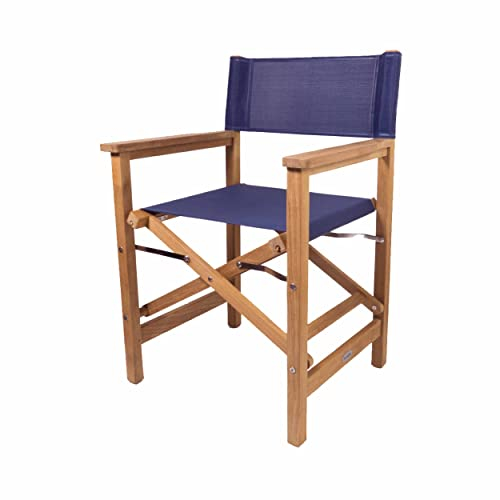 SeaTeak Regisseur-Stuhl mit Sitz, blau
