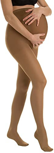 Relaxsan Mikrofasern 790M (Braun 2/M) Kompressionsstrümpfe Damen Schwangerschaft 12-17 mmHg, Stützstrumpfhose 70 Den