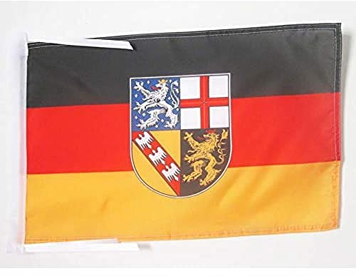 AZ FLAG - Flagge Saarland - 45x30 cm Mit Kordel - Saarland Fahne 30 x 45 Cm - Flaggen