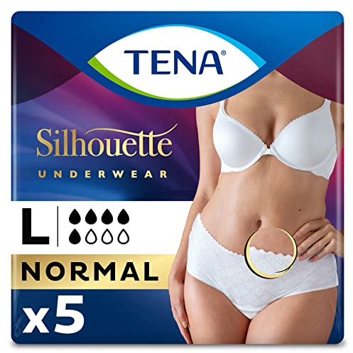 TENA Silhouette Normal Blanc Incontinence Pants Large, 5 each