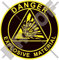 Explosive Material Explosion Danger Warning, Sicherheitsschild, 75 mm, Vinyl-Aufkleber, Aufkleber
