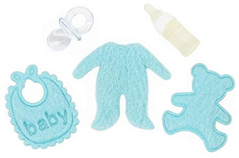 Odoria 1/12 Scale Miniature Baby Bottle Pacifier Bibs Dollhouse Nursery Accessories