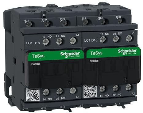 Schneider Electric TeSys D LC2D Leistungsschütz / 24 V ac Spule, 3 -polig 3 Schließer, 690 V ac / 18 A, Umkehrend