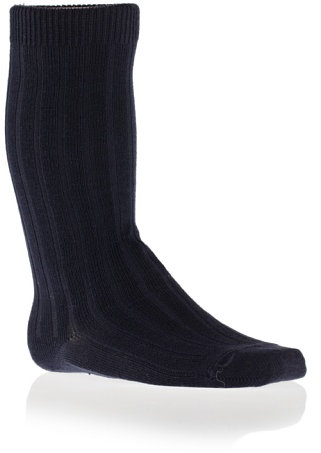 Calcetines canalé Cóndor altos (2, Azul Marino)