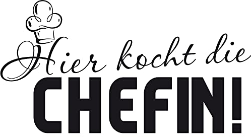 GRAZDesign Wandtattoo Küche Hier kocht die Chefin Spruch | Küchenaufkleber selbstklebend - 56x30cm / 041 pink