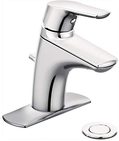 Moen 6810 Method Einhand-Armatur für Badezimmer, mit niedrigem Bogen, Chrom