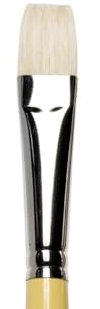 Winsor & Newton 5872012 Künstler - Chunking Schweineborsten Pinsel für Ölfarben, hohe Farbaufnahme, gleichmäßige Farbabgabe - Flachpinsel Nr. 12, kurzer Stiel