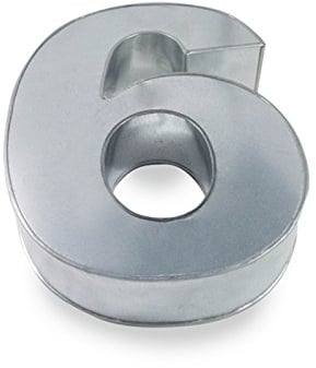 EUROTINS The Cakes World Small Number Birthday Wedding Anniversary Cake Tin – 10” x 8” (2.5” deep) (6)