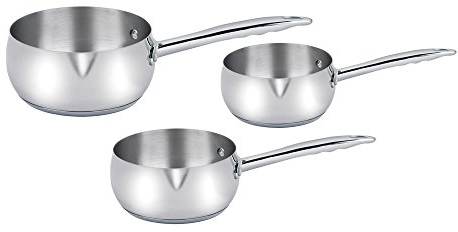 Haussmann Héritage® -Série de 3 piéces 16/18/20 cm Casserole professionnel Inox - tous feux dont Induction - HM-0313/