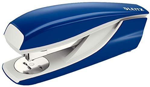 Leitz Büroheftgerät aus Metall, Für 40 Blatt, Inkl. Heftklammern, Ergonomisches Design, Blau, NeXXt-Serie, 55220035