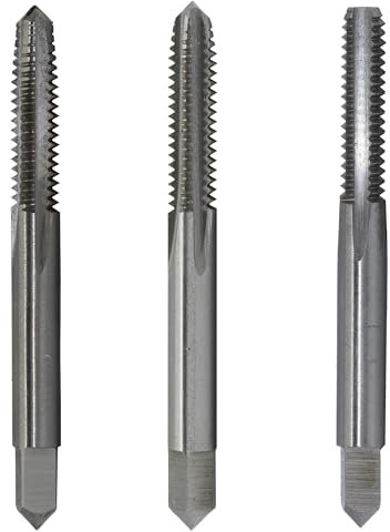 Drill America Jeu de tarauds gauche en acier haute vitesse UNC 1/4-20